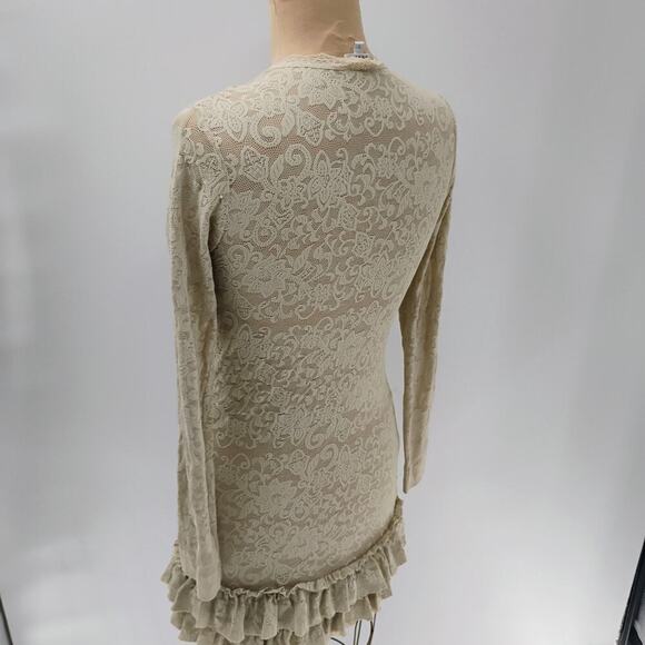 Suggest by Pain De Sucre Sz 1 Small Eggshell White Sheer Lace Nightie Chemise - Picture 7 of 13